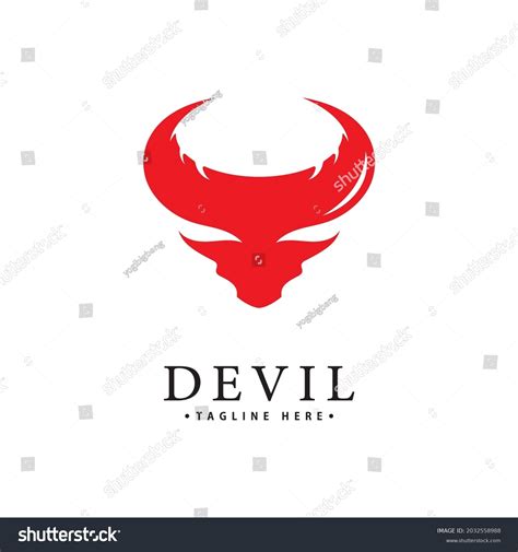 red devil logo vector icon template stock vector royalty
