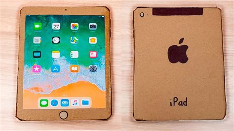 How To Make Ipad From Cardboard Easy Diy Apple Crafts Youtube