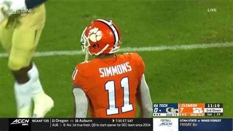 Isaiah Simmons Highlights Clemson Tigers Vs Georgia Tech Yellow