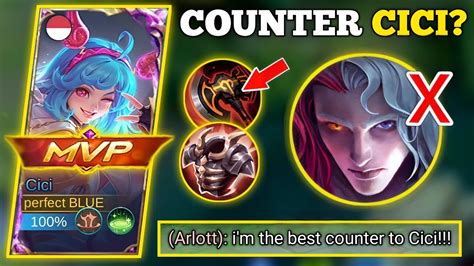 Arlott Counter Cici Cici Best Build Emblem Mlbb Cicimlbb