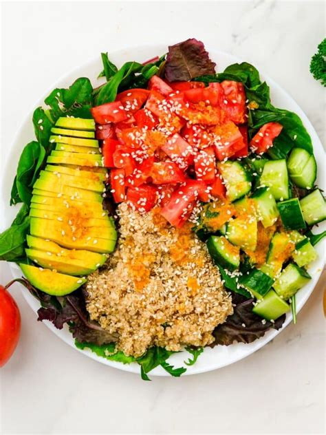 Quinoa Avocado Salad with Turmeric Dressing