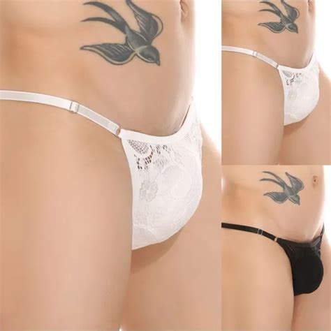 Sexy Hombre Tanga Tanga Bulto Bolsa Braguitas Bikini T Back Ropa