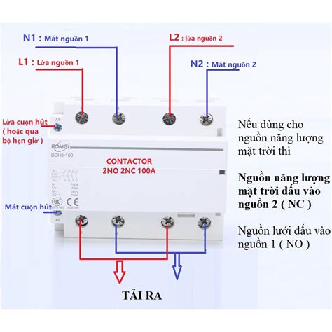 Contactor 63A 100A 2NC 2NO Khởi Động Từ Dùng Thay Chuyển Nguồn Tự