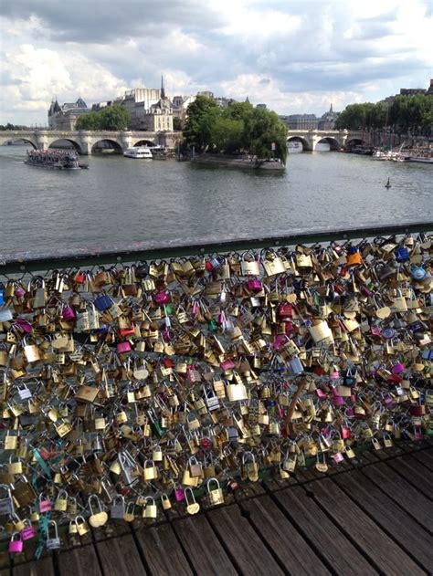 Lovers Bridge Lock Bridge Paris France River Seine Paris Travel