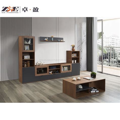 Classic Home Wooden Furniture Wall TV Stand Cabinet Melamine Laminated