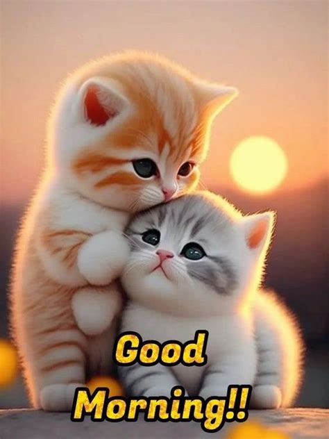 45 Good Morniong Wishes Cute Cat Images Desi Comments