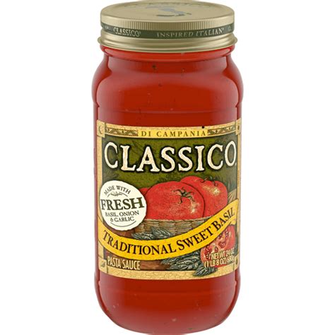 Classico Traditional Favorites Traditional Sweet Basil Pasta Sauce 24 ...