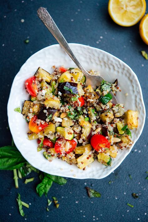 Mediterranean Quinoa Salad With Roasted Vegetables Cookie And Kate