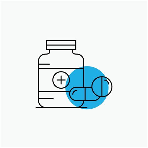 Medicine Pill Capsule Drugs Tablet Line Icon Vector Art At