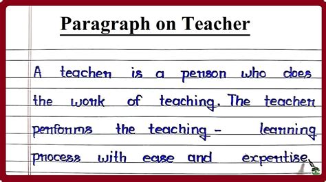 Paragraph On Teacher Write An Paragraph On Teacher Teacher Par