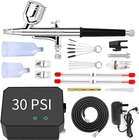 Kit Aerographe Gocheer 30PSI OUTILS Nozzler