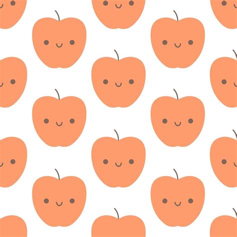 Sin Costura Modelo Con Linda Dibujos Animados Manzana Caracteres Fruta