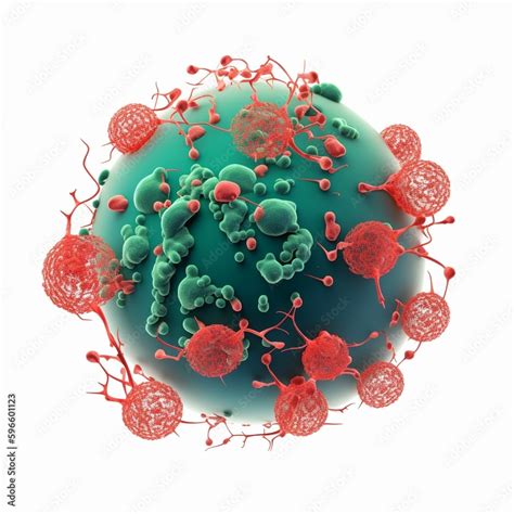 Cartoon Lymph Node With Lymphocytes Stock Illustration Adobe Stock