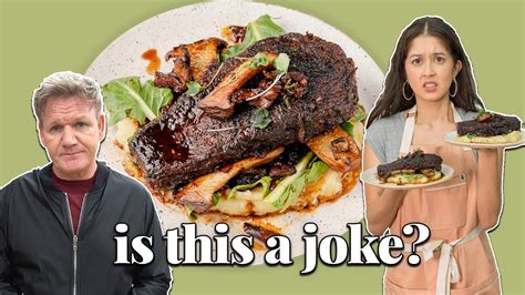 We Tried Gordon Ramsays Viral Vegan Eggplant Steak 😱 Youtube