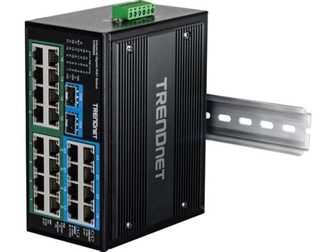 TRENDnet 26 Port Hardened Industrial Unmanaged Gigabit DIN Rail Switch