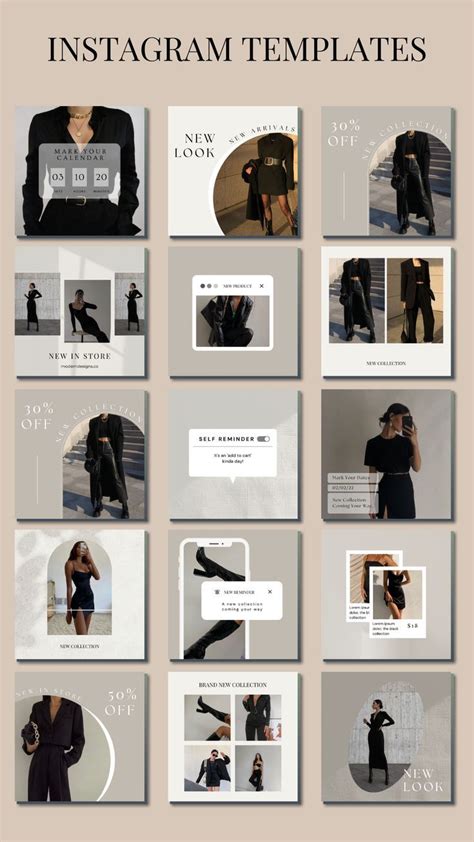 Clothing Business Instagram Posts Online Shop Canva Templates E