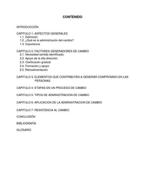 Administracion de Cambio | PDF | Gestión del cambio | Planificación 