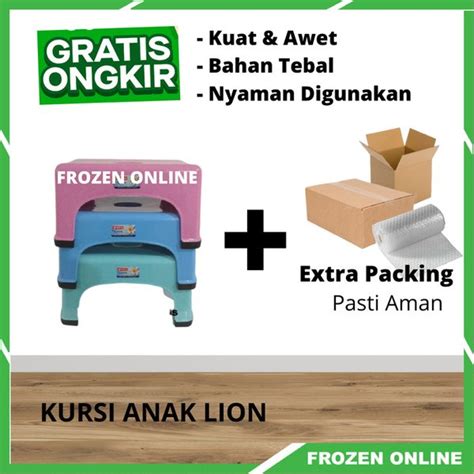 Jual Bangku Kursi Tempat Duduk Bakso Jongkok Pendek Plastik Cuci Lion