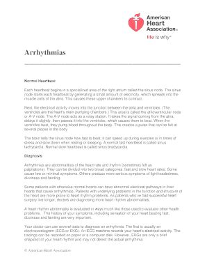 Fillable Online Arrhythmias Fax Email Print PdfFiller