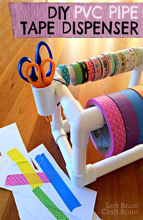 DIY PVC Pipe Tape Dispenser - Left Brain Craft Brain