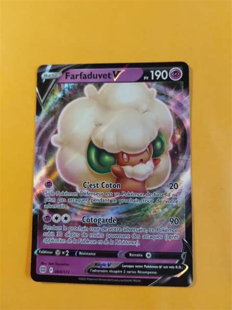 CARTE POKÉMON FARFADUVET V 064 172 Stars Etincelantes FR Neuf EUR