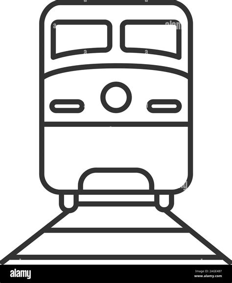 Tren Icono Lineal Ilustraci N De L Nea Delgada Veh Culo De Transporte