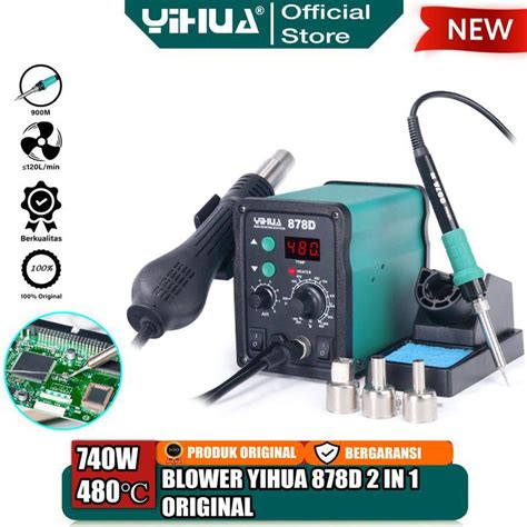 Yihua D Blower Solder Uap Hot Air Station In Soldering Digital