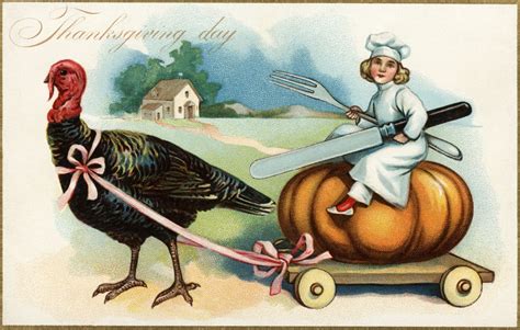 Vintage Illustrations As Thanksgiving Greetings Vintage Thanksgiving