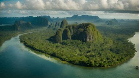 Premium AI Image | The beauty of the aerial view of the amazon forest