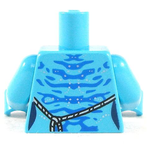 Other Races Blue Skin Torso Female Medium Azure With Sketchy Homemade Bikini