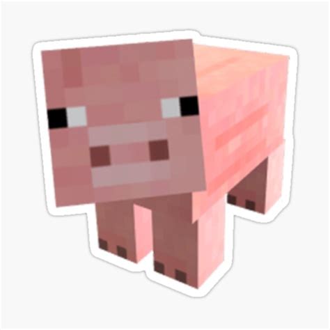 Minecraft Pig Sticker For Sale By Jamcayt Redbubble