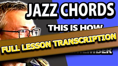 Jazz Chords This Is How To Learn And Remember Søren Ballegaard