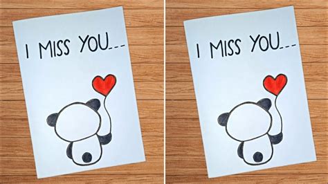 I Miss You Card How To Make Miss You Card Handmade Miss You