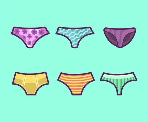 Colorful Panties Vector Vector Art And Graphics