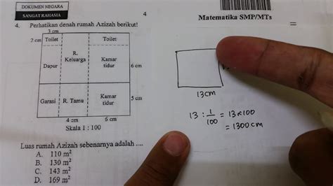 Nomor Skala Pada Denah Rumah Pembahasan Soal Un Smp Tahun