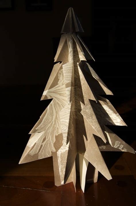 How To Make Folded Paper Kirigami Christmas Trees Curbly