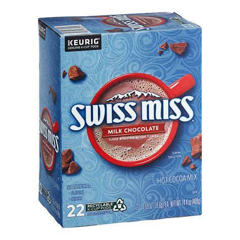 Swiss Miss Milk Chocolate Hot Cocoa Single Serve Keurig K Cup Pods Box