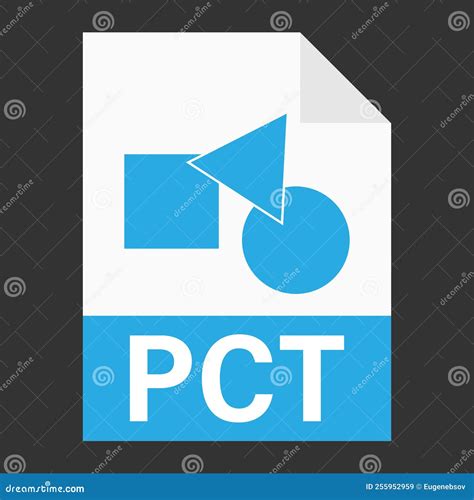 Modern Flat Design Of Pct File Icon For Web Stock Vector Illustration