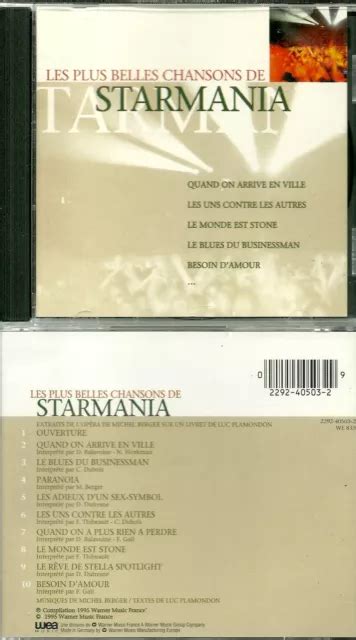 CD STARMANIA Les Plus Belles Chansons France Gall Comme Neuf