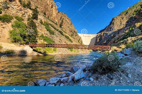 The Gunnison River And Dam Cimarron Colorado Stock Photo Image Of