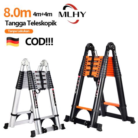 Jual Mlhy Aluminium Double Telescopic Ladder M Tangga Teleskopik