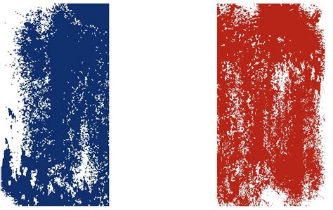 Flag of France, Grunge, scratch and old style flag Vector Illustration ...