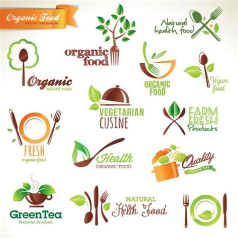 Organic Food and Drink Logos Collection