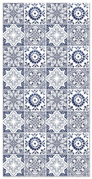 Alfombra Vin Lica Hidr Ulica Geom Trica Azul X Cm Maisons Du Monde