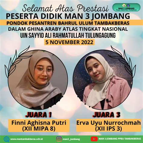 Peserta Didik Man Jombang Dominasi Lomba Ghina Araby Tingkat Nasional