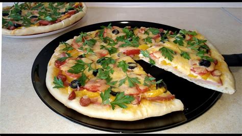 Пицца в духовке наш любимый рецепт Oven pizza our favorite recipe