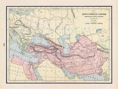 Map of the Medo-Persian Empire Showing Its Twenty Satrapies' - Art ...