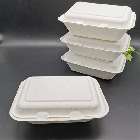 Eco Friendly Biodegradable Food Container Ml Food Clamshell Box