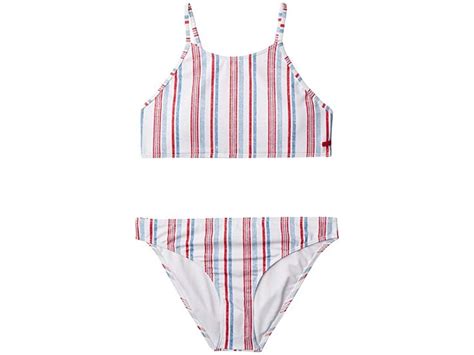 Roxy Kids Lake Of Stars Crop Top Swim Set Big Kids Girls Swimwear