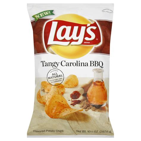 Lays Tangy Carolina Bbq Flavored Potato Chips 1 Oz